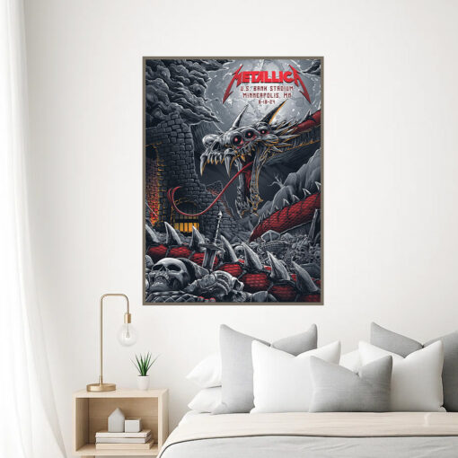 metallica m72 world tour august 18 2024 minneapolis mn u s bank stadium concert poster canvas wall art 3