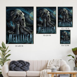 metallica m72 world tour august 23 2024 edmonton alberta commonwealth stadium concert poster canvas wall art 4