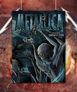 metallica m72 world tour august 25 2024 edmonton alberta commonwealth stadium concert poster canvas wall art 2