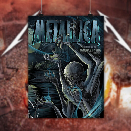 metallica m72 world tour august 25 2024 edmonton alberta commonwealth stadium concert poster canvas wall art 2