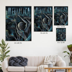 metallica m72 world tour august 25 2024 edmonton alberta commonwealth stadium concert poster canvas wall art 4