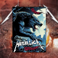 metallica m72 world tour august 30 2024 seattle washington lumen field werewolf poster canvas wall art 2