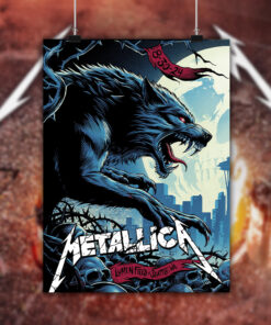 metallica m72 world tour august 30 2024 seattle washington lumen field werewolf poster canvas wall art 2