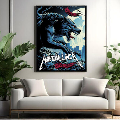 metallica m72 world tour august 30 2024 seattle washington lumen field werewolf poster canvas wall art