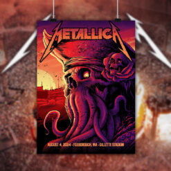 metallica m72 world tour august 4 2024 foxborough ma gillette stadium concert poster canvas wall art 2