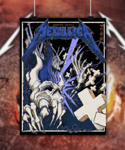 metallica m72 world tour august 9 2024 chicago il soldier field concert poster canvas wall art 2