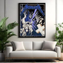 metallica m72 world tour august 9 2024 chicago il soldier field concert poster canvas wall art