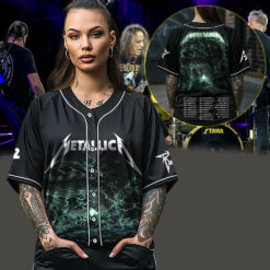 metallica m72 world tour baseball jersey april 19 2025 syracuse new york jma wireless dome electric sea dragon artwork 3