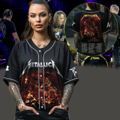 metallica m72 world tour baseball jersey april 24 2025 toronto ontario rogers centre earthquake titan monster artwork 3