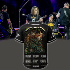 metallica m72 world tour baseball jersey april 24 26 2025 toronto ontario rogers centre skullhorn forest beast artwork 2