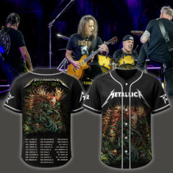 metallica m72 world tour baseball jersey april 24 26 2025 toronto ontario rogers centre skullhorn forest beast artwork