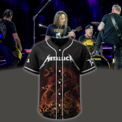 metallica m72 world tour baseball jersey april 26 2025 toronto ontario rogers centre skullhorn forest beast artwork 1
