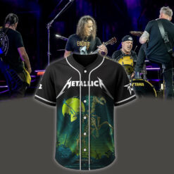 metallica m72 world tour baseball jersey june 14 2025 houston tx nrg stadium death rider skeleton knight edition 1