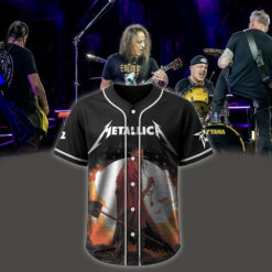 metallica m72 world tour baseball jersey june 14 2025 houston tx nrg stadium the gravedigger skeleton with key edition 1