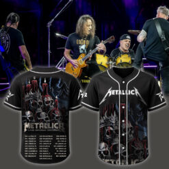 metallica m72 world tour baseball jersey june 20 2025 santa clara ca levis stadium candle skull edition ft limp bizkit ice nine kills