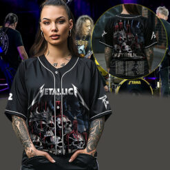 metallica m72 world tour baseball jersey june 20 2025 santa clara ca levis stadium candle skull edition ft limp bizkit ice nine kills 3