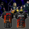 metallica m72 world tour baseball jersey june 20 2025 santa clara ca levis stadium demon flame no repeat weekend edition