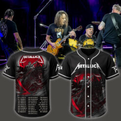 metallica m72 world tour baseball jersey june 27 29 2025 denver co empower field grim reaper horseman edition