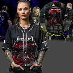 metallica m72 world tour baseball jersey june 27 29 2025 denver co empower field grim reaper horseman edition 3