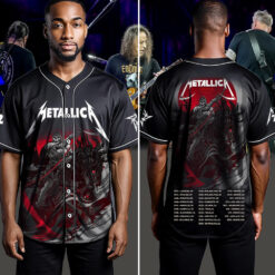 metallica m72 world tour baseball jersey june 27 29 2025 denver co empower field grim reaper horseman edition 4