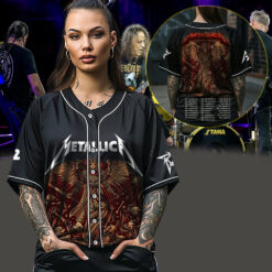metallica m72 world tour baseball jersey june 3 2025 atlanta ga mercedes benz stadium dark angel warrior ft pantera suicidal tendencies 3