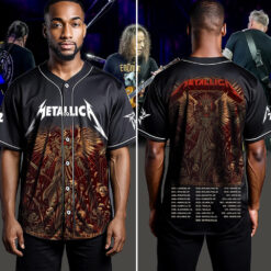 metallica m72 world tour baseball jersey june 3 2025 atlanta ga mercedes benz stadium dark angel warrior ft pantera suicidal tendencies 4