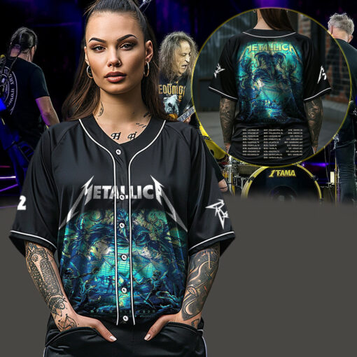 metallica m72 world tour baseball jersey june 3 2025 atlanta ga mercedes benz stadium sky demon design ft pantera suicidal tendencies 3