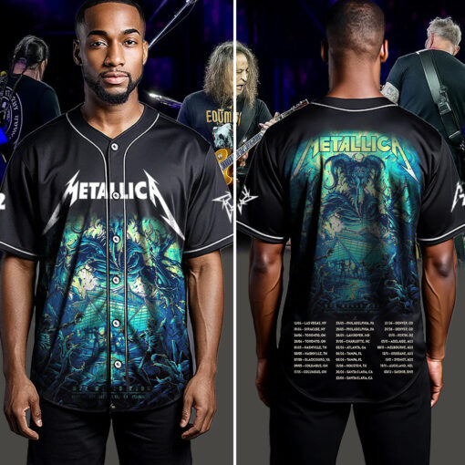 metallica m72 world tour baseball jersey june 3 2025 atlanta ga mercedes benz stadium sky demon design ft pantera suicidal tendencies 4