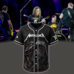 metallica m72 world tour baseball jersey may 1 2025 nashville tennessee nissan stadium snake skull pit edition 1