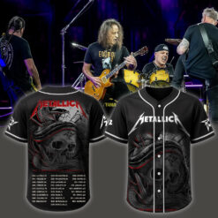 metallica m72 world tour baseball jersey may 1 2025 nashville tennessee nissan stadium snake skull pit edition