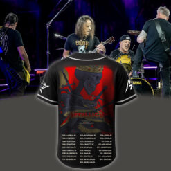 metallica m72 world tour baseball jersey may 11 2025 columbus ohio historic crew stadium skeleton king serpent design 2