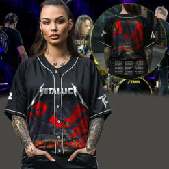 metallica m72 world tour baseball jersey may 11 2025 columbus ohio historic crew stadium skeleton king serpent design 3