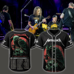 metallica m72 world tour baseball jersey may 23 2025 philadelphia pennsylvania lincoln financial field eagle liberty skull design