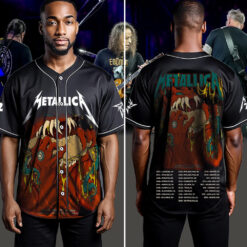 metallica m72 world tour baseball jersey may 23 2025 philadelphia pennsylvania lincoln financial field monster burger demon design 4