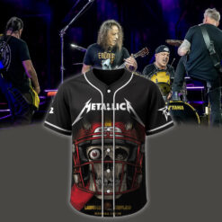 metallica m72 world tour baseball jersey may 28 2025 landover maryland northwest stadium football skeleton skull edition 1