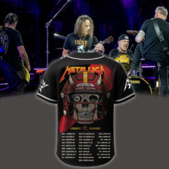 metallica m72 world tour baseball jersey may 28 2025 landover maryland northwest stadium football skeleton skull edition 2