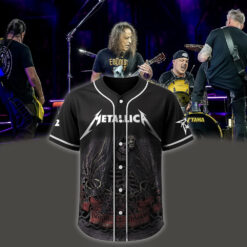 metallica m72 world tour baseball jersey may 28 2025 landover maryland northwest stadium grim reaper chains design feat pantera suicidal tendencies 1