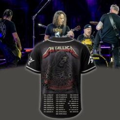 metallica m72 world tour baseball jersey may 28 2025 landover maryland northwest stadium grim reaper chains design feat pantera suicidal tendencies 2