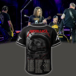 metallica m72 world tour baseball jersey may 3 2025 nashville tennessee nissan stadium coiled serpent skull abyss edition 2