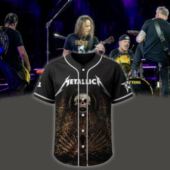 metallica m72 world tour baseball jersey may 31 2025 charlotte nc bank of america stadium crowned skeleton king design feat pantera suicidal tendencies 1