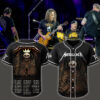 metallica m72 world tour baseball jersey may 31 2025 charlotte nc bank of america stadium crowned skeleton king design feat pantera suicidal tendencies