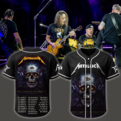 metallica m72 world tour baseball jersey may 31 2025 charlotte nc bank of america stadium third eye skull design feat pantera suicidal tendencies