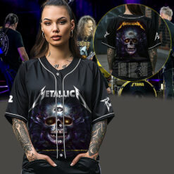 metallica m72 world tour baseball jersey may 31 2025 charlotte nc bank of america stadium third eye skull design feat pantera suicidal tendencies 3