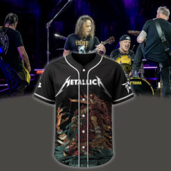 metallica m72 world tour baseball jersey may 7 2025 blacksburg virginia lane stadium crimson vulture skull chains edition 1