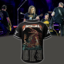 metallica m72 world tour baseball jersey may 7 2025 blacksburg virginia lane stadium crimson vulture skull chains edition 2
