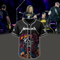 metallica m72 world tour baseball jersey may 7 2025 blacksburg virginia lane stadium skeleton hokie mascot edition 1