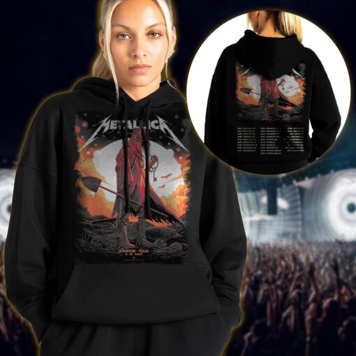 metallica m72 world tour hoodie shirt june 14 2025 houston texas nrg stadium death key reaper artwork 1