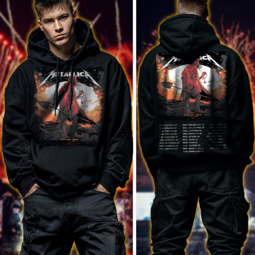 metallica m72 world tour hoodie shirt june 14 2025 houston texas nrg stadium death key reaper artwork 2