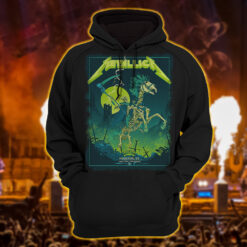metallica m72 world tour hoodie shirt june 14 2025 houston texas nrg stadium skeleton knight grim reaper artwork