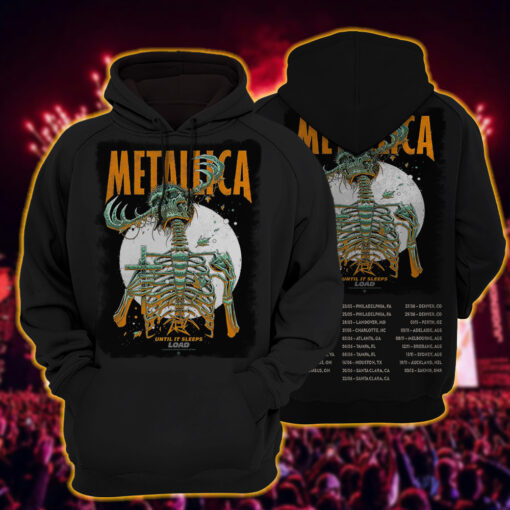 metallica m72 world tour hoodie shirt june 14 2025 houston texas nrg stadium until it sleeps load artwork by luke preece 4